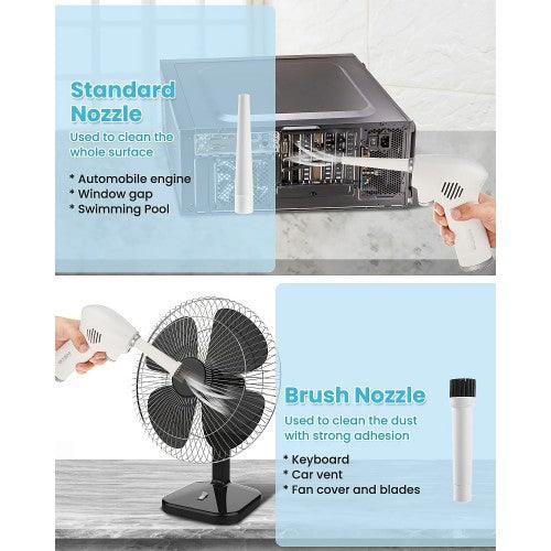 Mini Compressed Air Duster, 36000RPM Electric Cordless Air Duster Blower for Cleaning Dust, Hairs, Computer, Keyboard - EAD-10 - Toytexx Mini Compressed Air Duster, 36000RPM Electric Cordless Air Duster Blower for Cleaning Dust, Hairs, Computer, Keyboard - EAD-10 - Toytexx